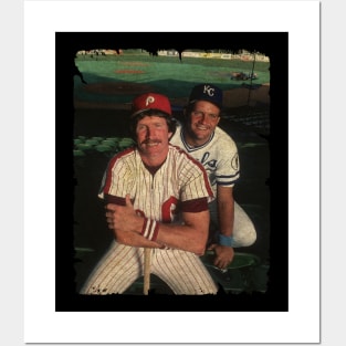 Mike Schmidt in Philadelphia Phillies and George Brett in Kansas City Royals Posters and Art